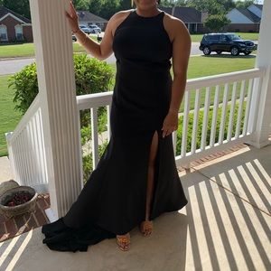 Black Open Back Formal Dress